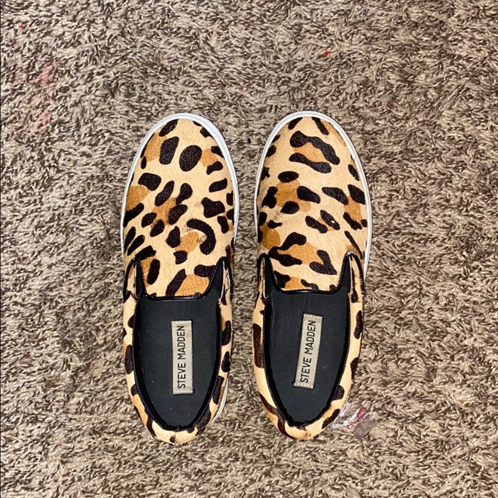 Leapord Platformed Flats